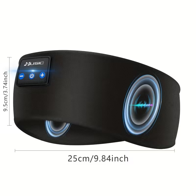 عصابة رأس وسماعات نوم لاسلكية (3 في 1) مخصصة لمن ينامون على الجانب، مع ميزة الشحن عبر USB